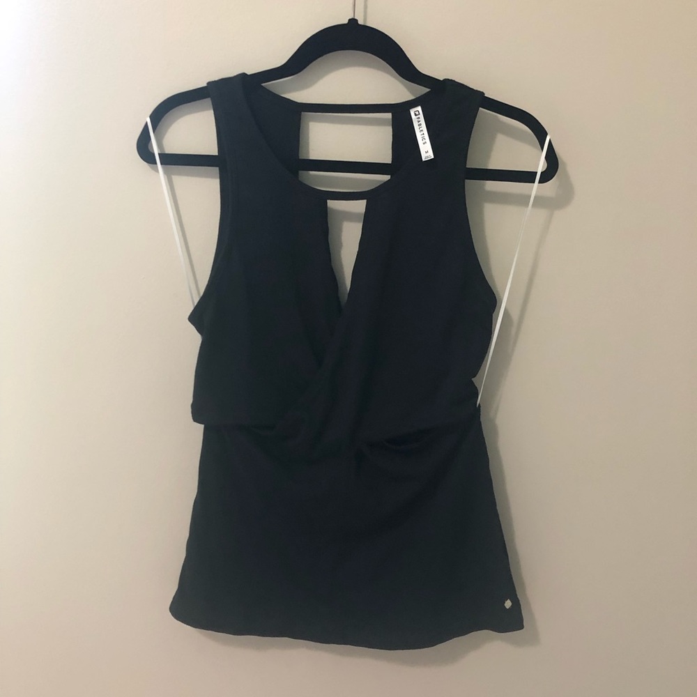 Fabletics Black Strappy Workout Top - image 1